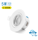 Aigostar Spot LED encastrable rond à angle réglable 5 W 3 000-4 000-6 500 K