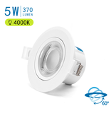 Aigostar Spot LED encastrable rond à angle réglable 5 W 3 000-4 000-6 500 K