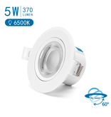 Aigostar Spot LED encastrable rond à angle réglable 5 W 3 000-4 000-6 500 K
