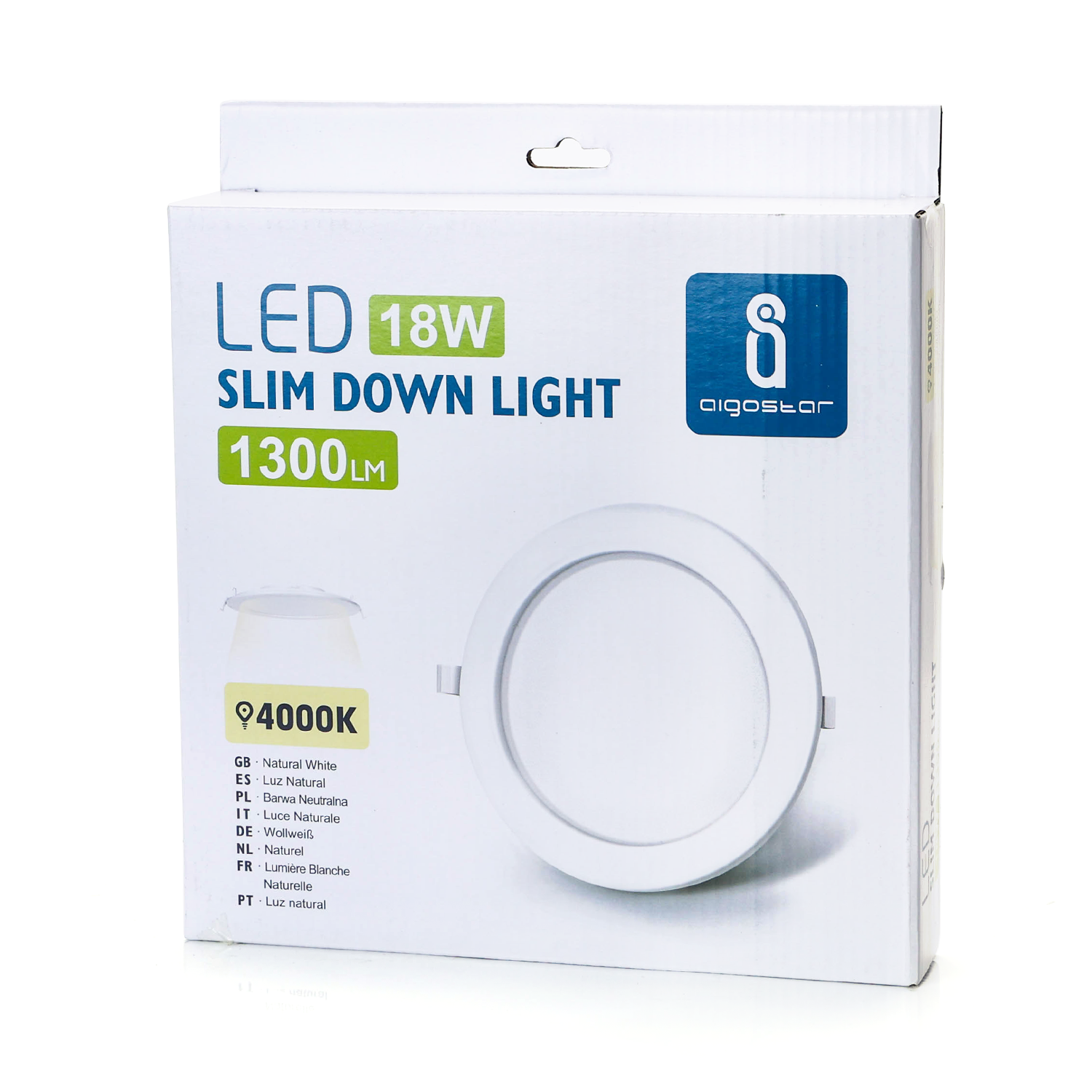 Aigostar E6 LED Ultradunne Inbouw Downlight Rond 1880lm 18W