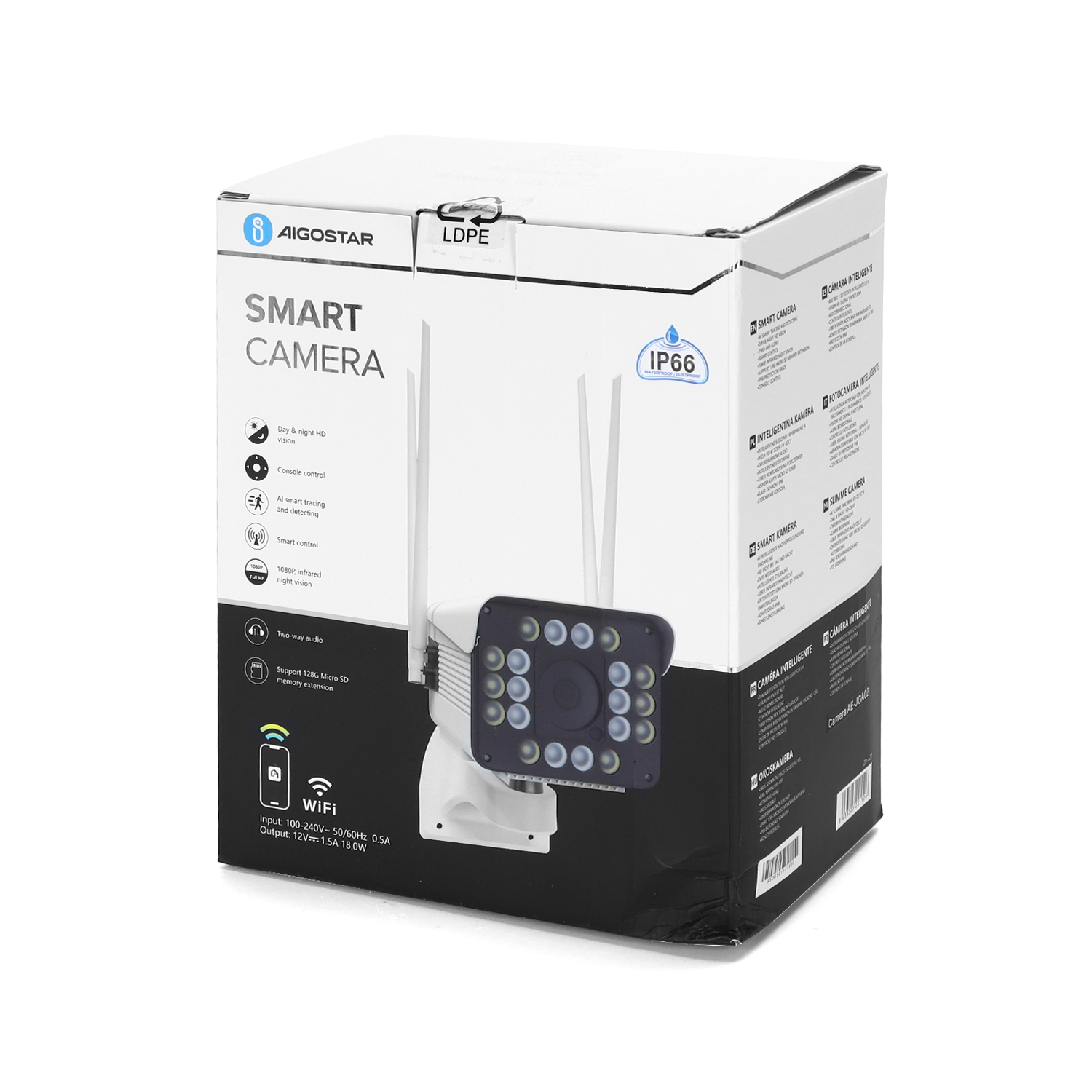 Aigostar WiFi "Black eyes" smart waterproof bullet camera