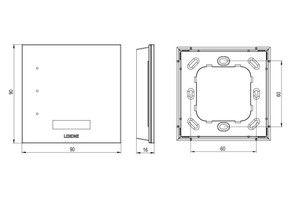 Loxone Arbre Touch Pure Flex Anthracite - Wallbox Smart Home Loxone