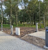 EWP Solutions Duaal AC Laadstation met voetstuk OCPP 1.6J 2x 11kW met type2 stopcontact