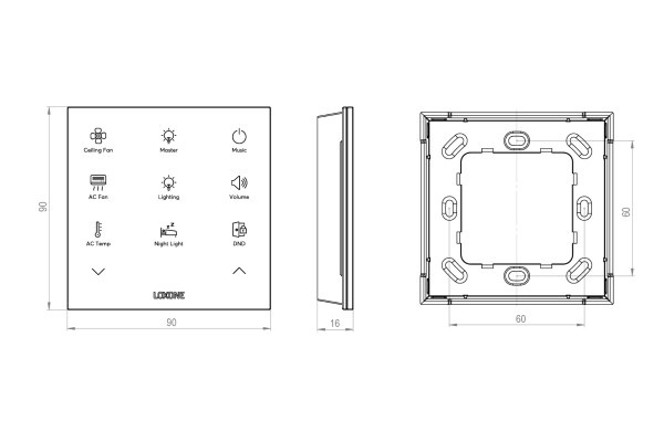 Loxone Arbre Touch Pure Flex Anthracite Smart Home Loxone