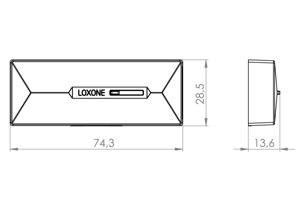 Loxone Raam- en deurcontact Air wit Smart Home Loxone