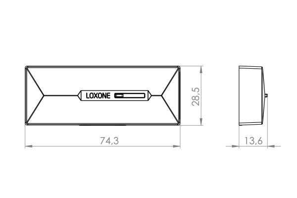 Loxone Raam- en deurcontact Air antraciet Smart Home Loxone