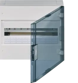 HAGER ARMOIRE EN SAILLIE EC 18 MODULES IP40 Blanc 1 rangée VB188R Porte transparente