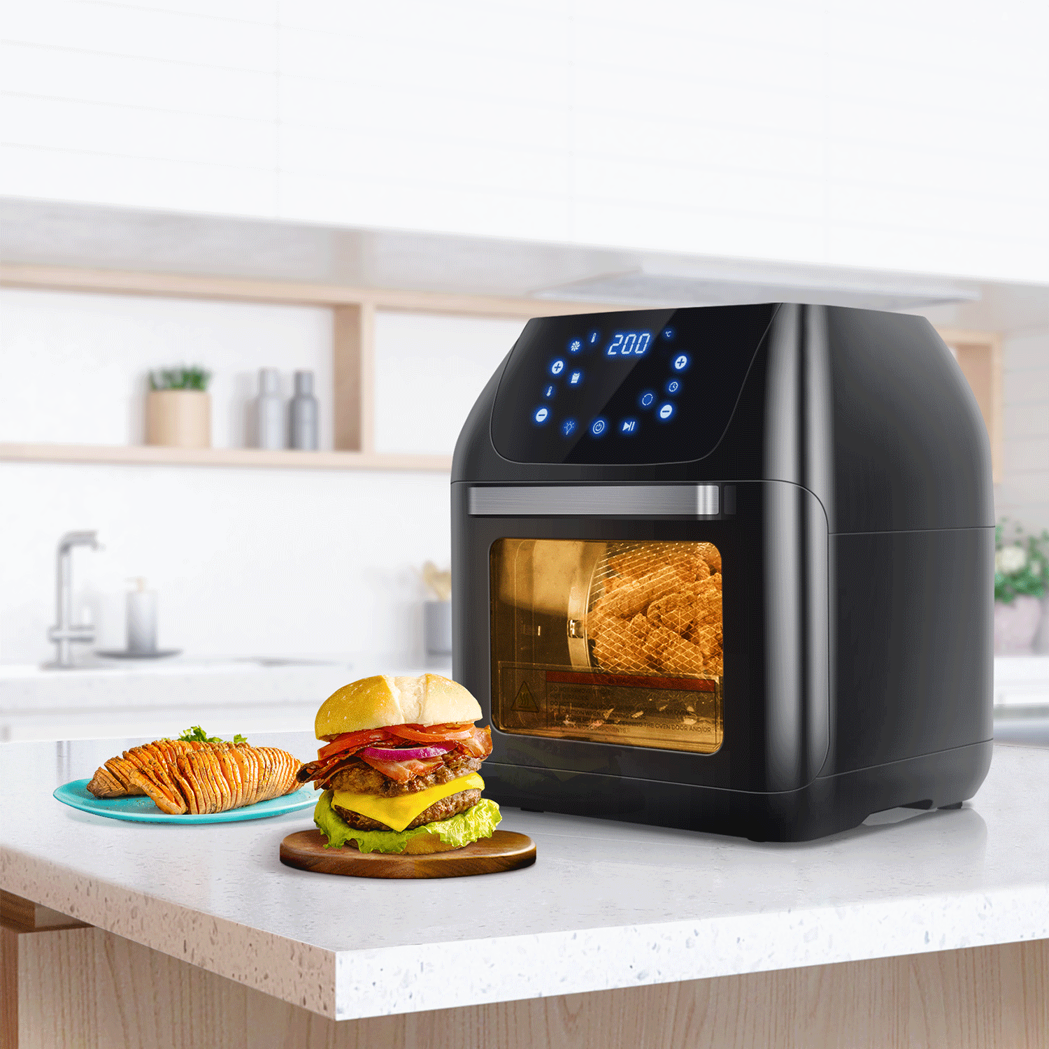 Aigostar   A  Airfryer Multifunctionele heteluchtfriteuse oven  met 9 kookprograma's 12L 1500W