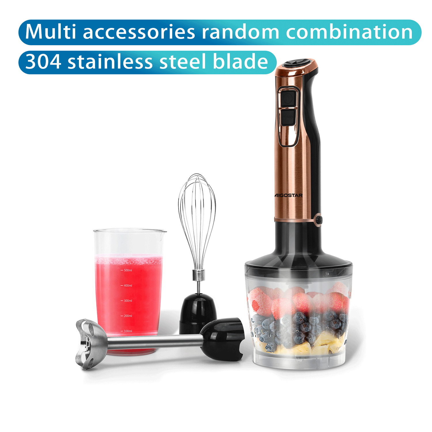 Aigostar   Portable Hand Blender Set