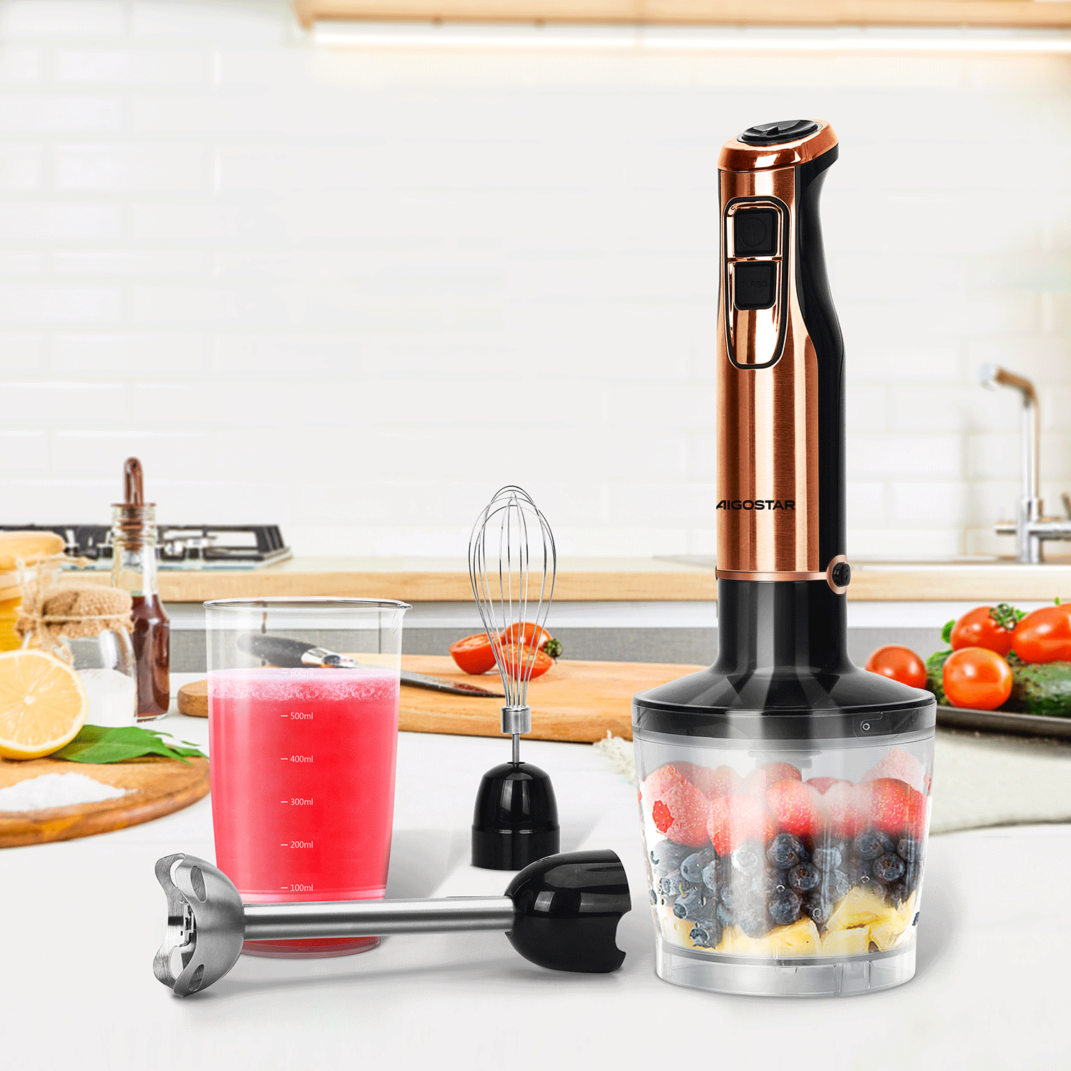 Aigostar   Portable Hand Blender Set