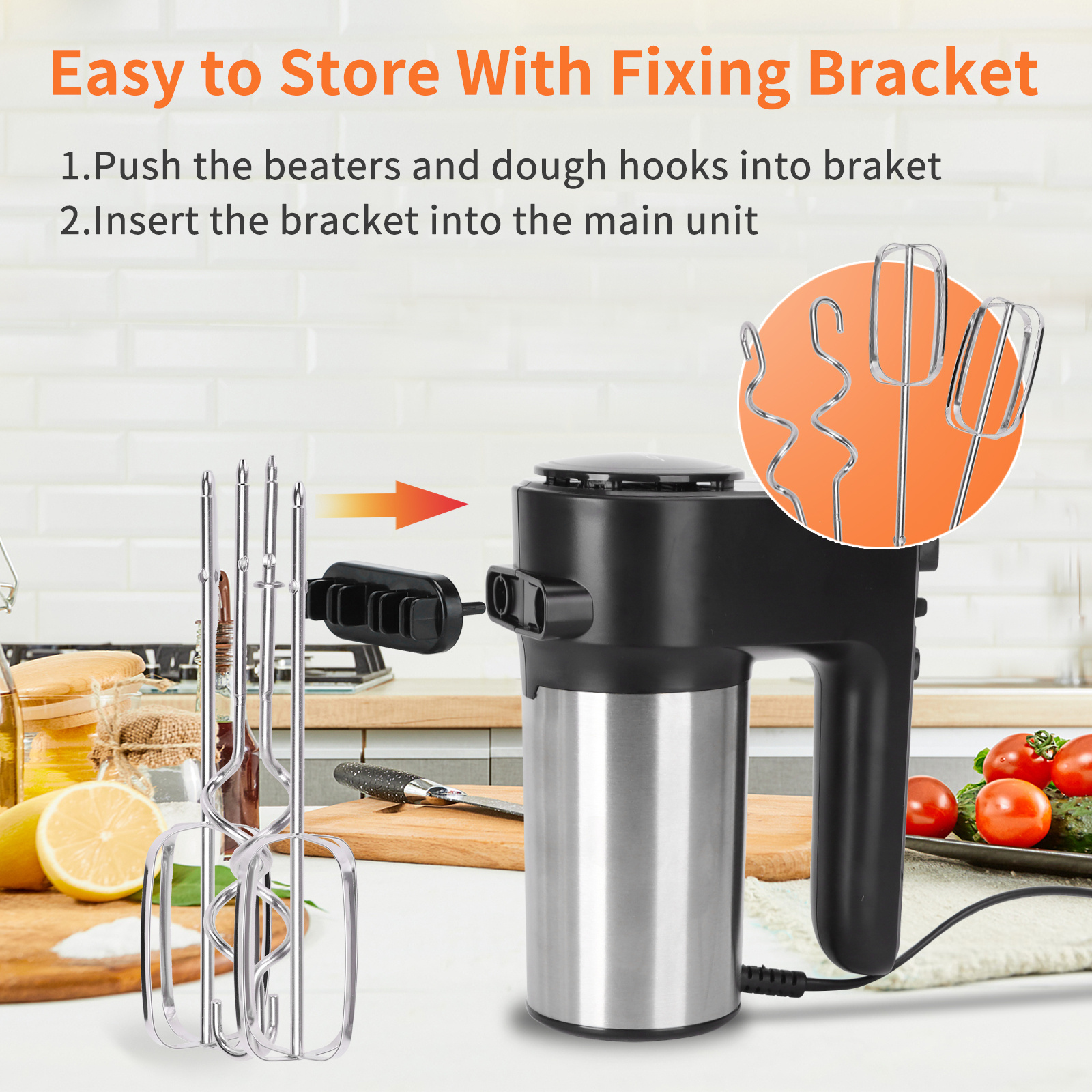 Aigostar Multifunctional mixer with 6 speed settings 300W