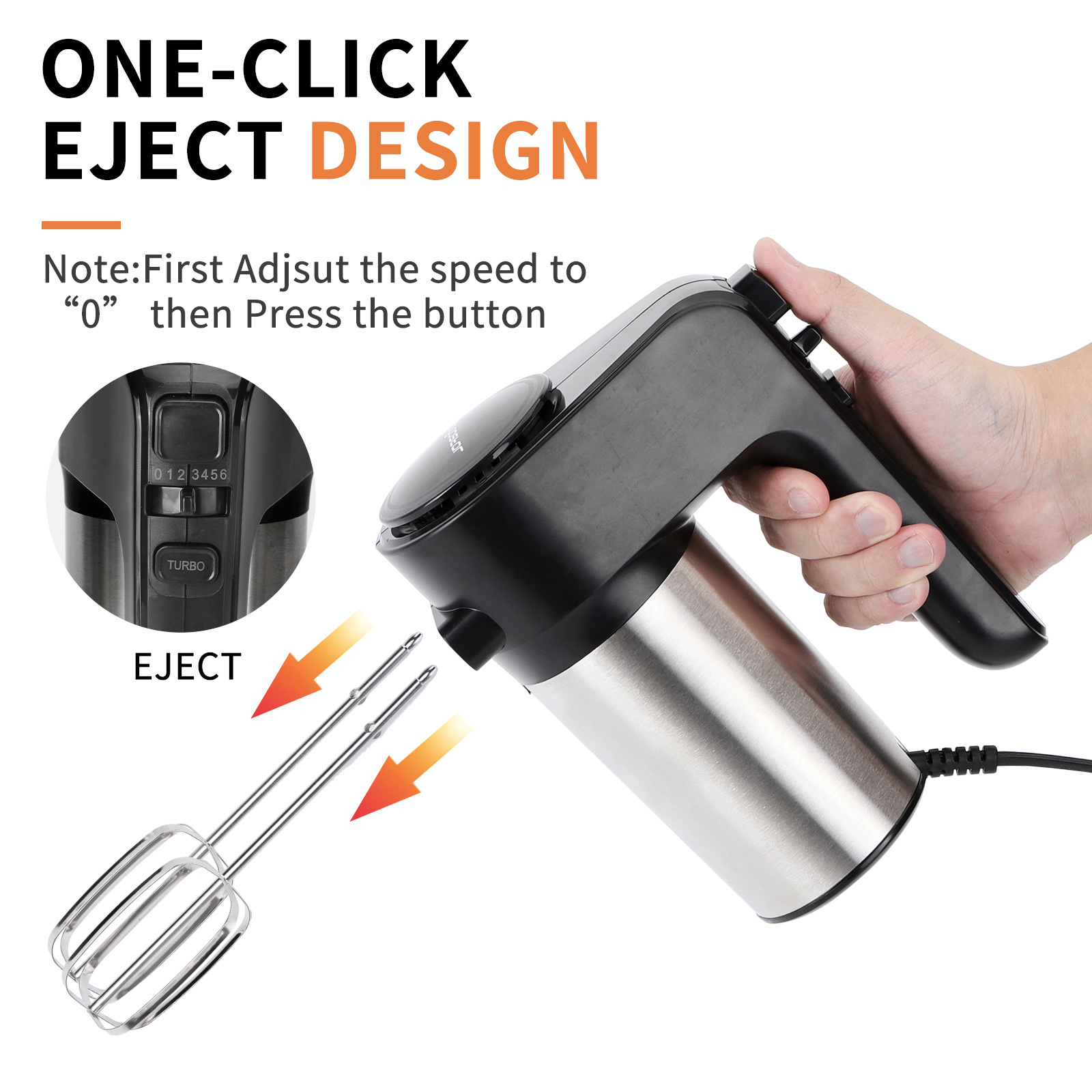 Aigostar Multifunctional mixer with 6 speed settings 300W
