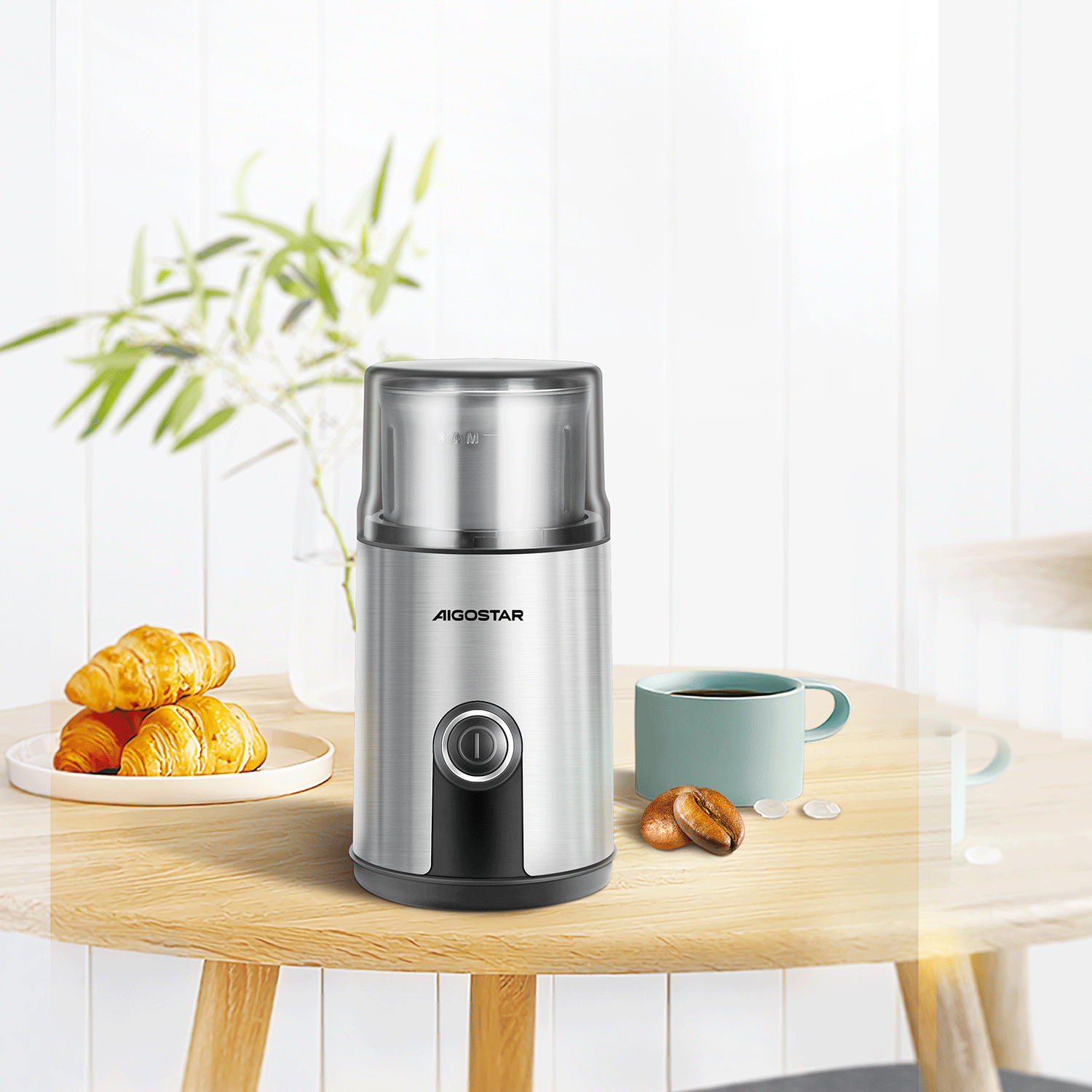 Aigostar     Roestvrijstalen koffiemolen 75Gram 200W