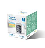 Aigostar Refroidisseur d'air portable blanc 7 pouces 9 pales 3 vitesses, 2000 mAh