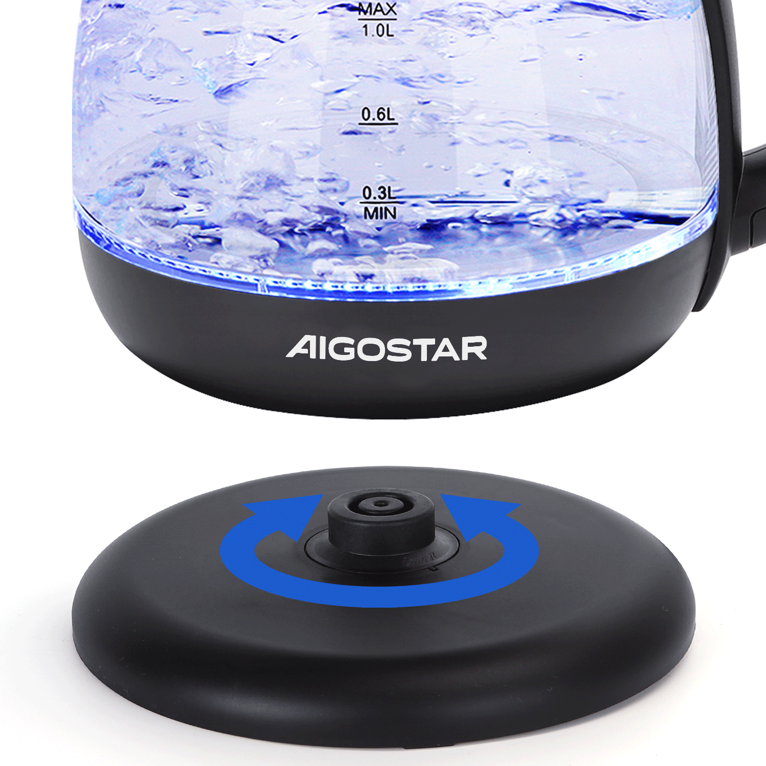 Aigostar  Mini Bouilloire En Verre 2200W 1L