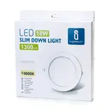 Aigostar E6 LED Ultradunne Inbouw Downlight Rond 18W 1880 Lm Natuurlijk Licht Natuurlijk Licht