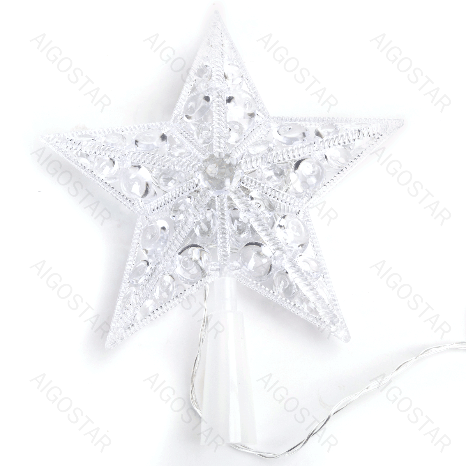 Aigostar  Peak Christmas star 1Peak Christmas star 21 cm Light string with 3AA battery (cool white)