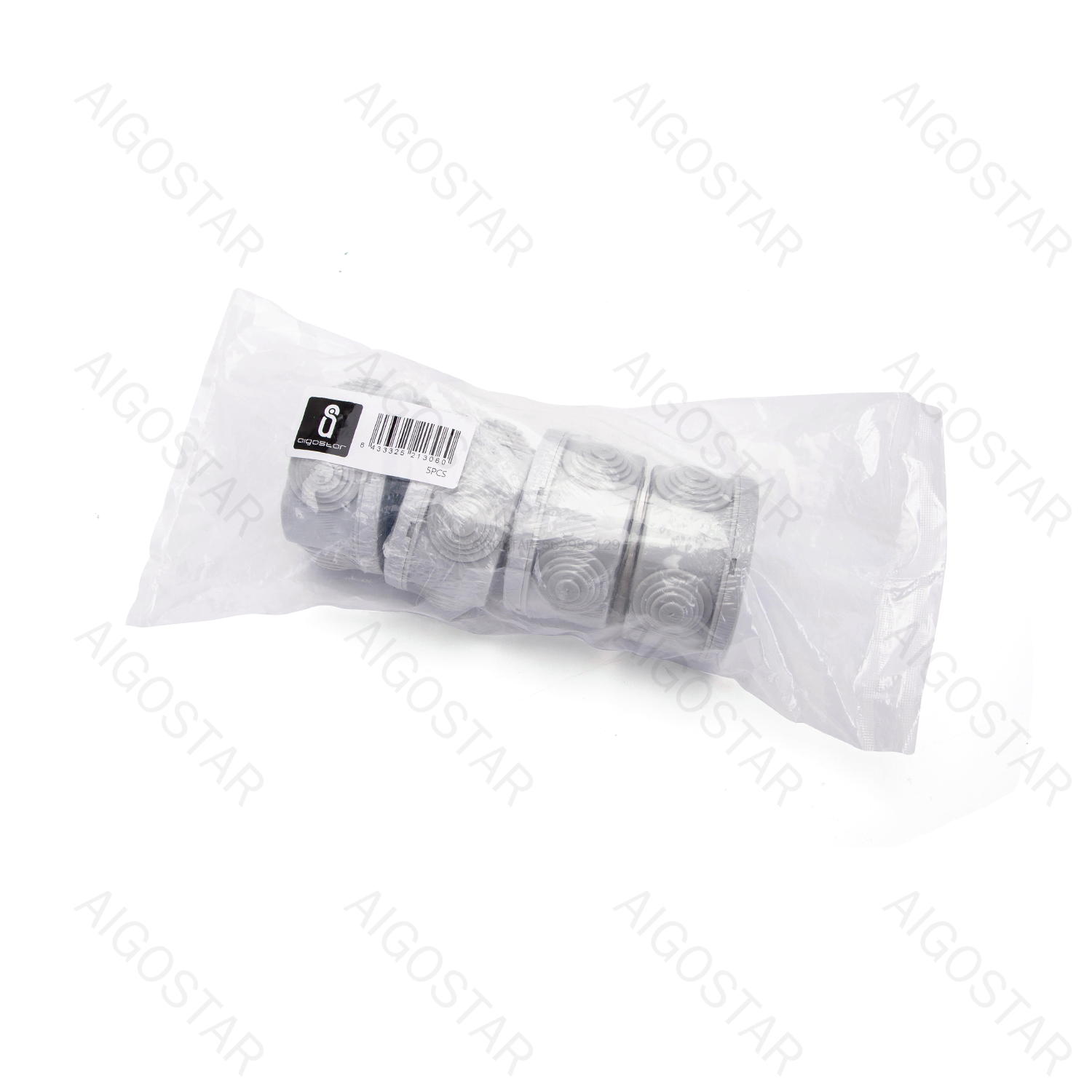 Aigostar Waterdichte aansluitdoos rond  IP44 Grijs 65*30mm