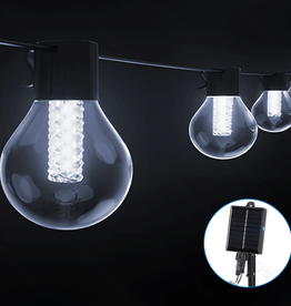 Aigostar Bande lumineuse de 10 mètres avec lampes à tube solaire rond G50 (6500K)