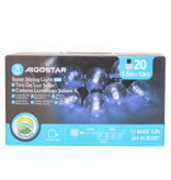 Aigostar 10 meter Lichtstrook met ronde G50-kokerlampen op zonne-energie(6500K)