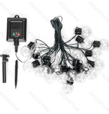 Aigostar 10 meter Lichtstrook met ronde G50-kokerlampen op zonne-energie(6500K)