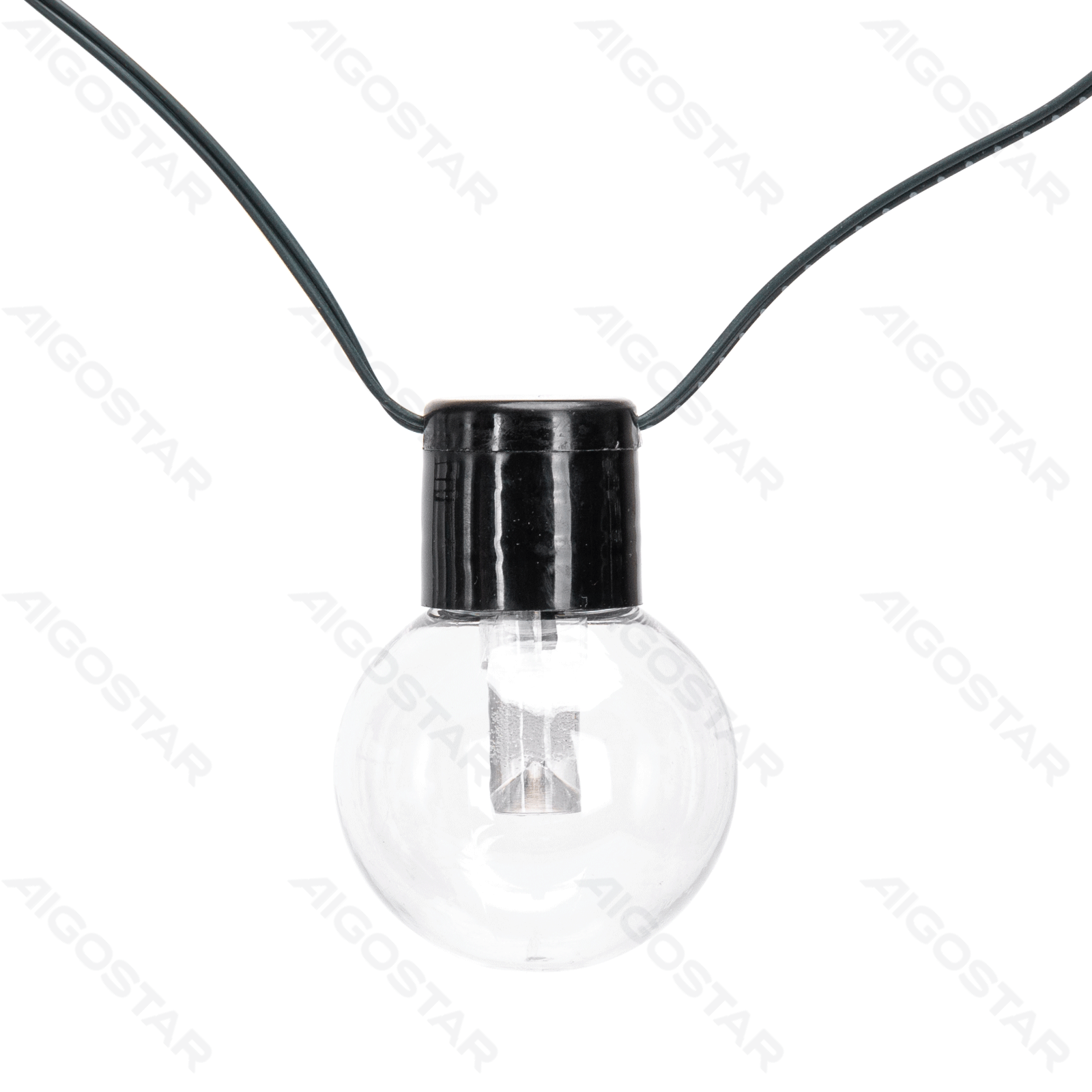 Aigostar Bande lumineuse de 10 mètres avec lampes à tube solaire rond G50 (6500K)
