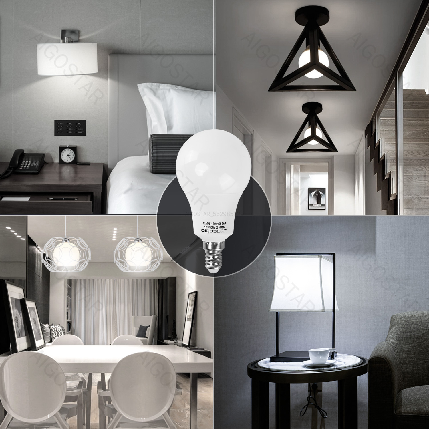 Aigostar LED A5 A55 E14 7W 6400K 560Lm