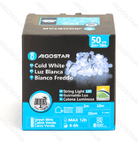 Aigostar Bande lumineuse à énergie solaire. Lumière du jour (longueur de câble de 2 m + fil de 10 m)