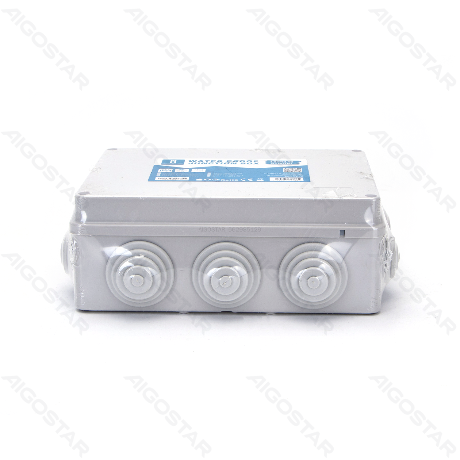 Aigostar     Waterproof Junction Box Square (Size: 190*140*70mm) IP44 Gray