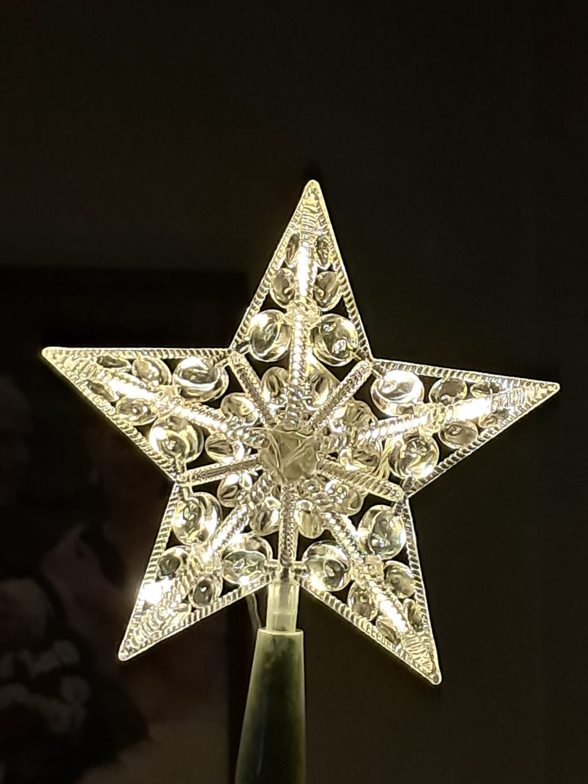 Aigostar  Peak Christmas star 17 cm Light string with 3AA battery (Warm white)