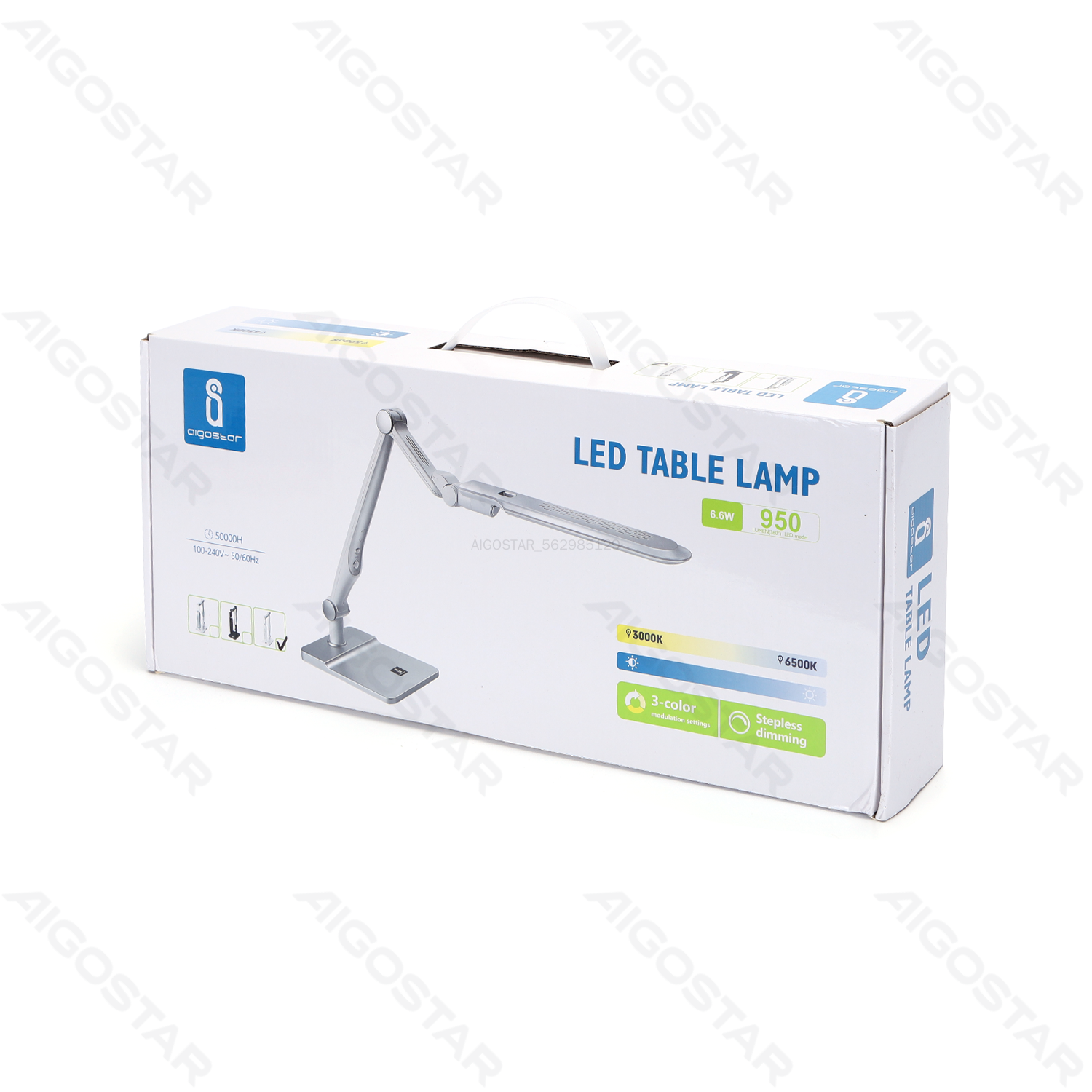 Aigostar LED TABLE LAMP LIGHT02 WHITE 9W 3000-6500K (Touch & Dimming)