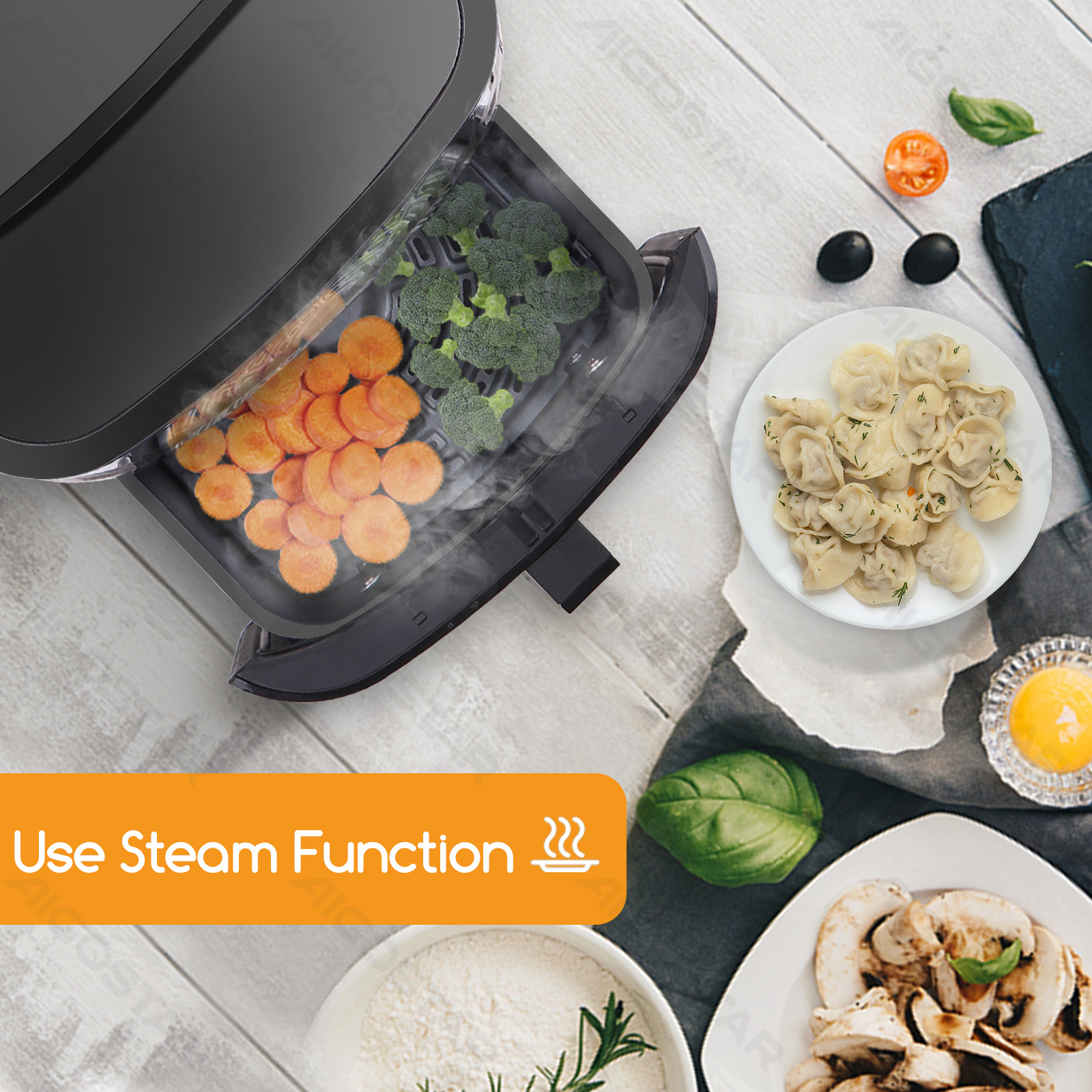 Aigostar   Airfryer and steam oven 2-in-1 1700W 7L