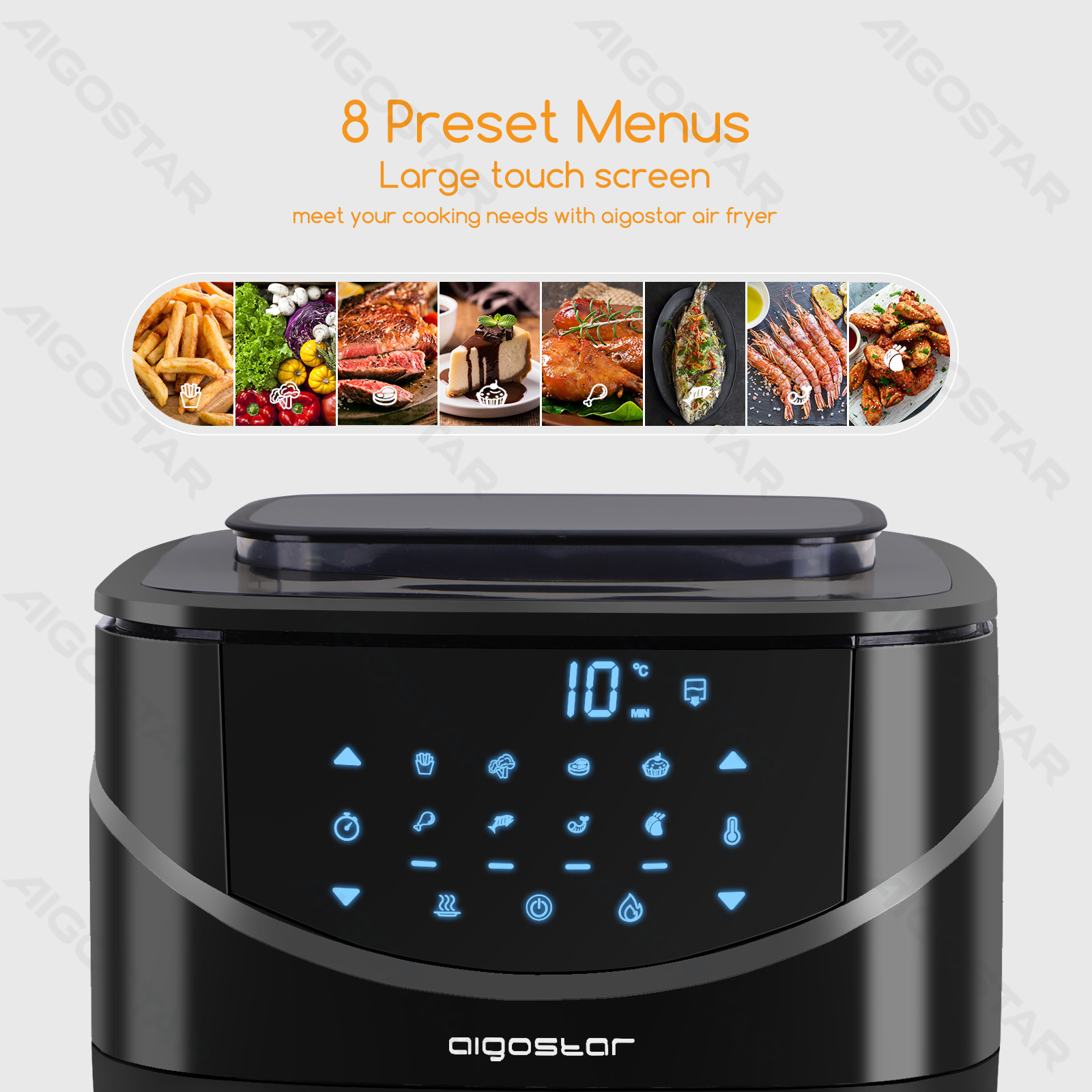 Aigostar   Airfryer and steam oven 2-in-1 1700W 7L