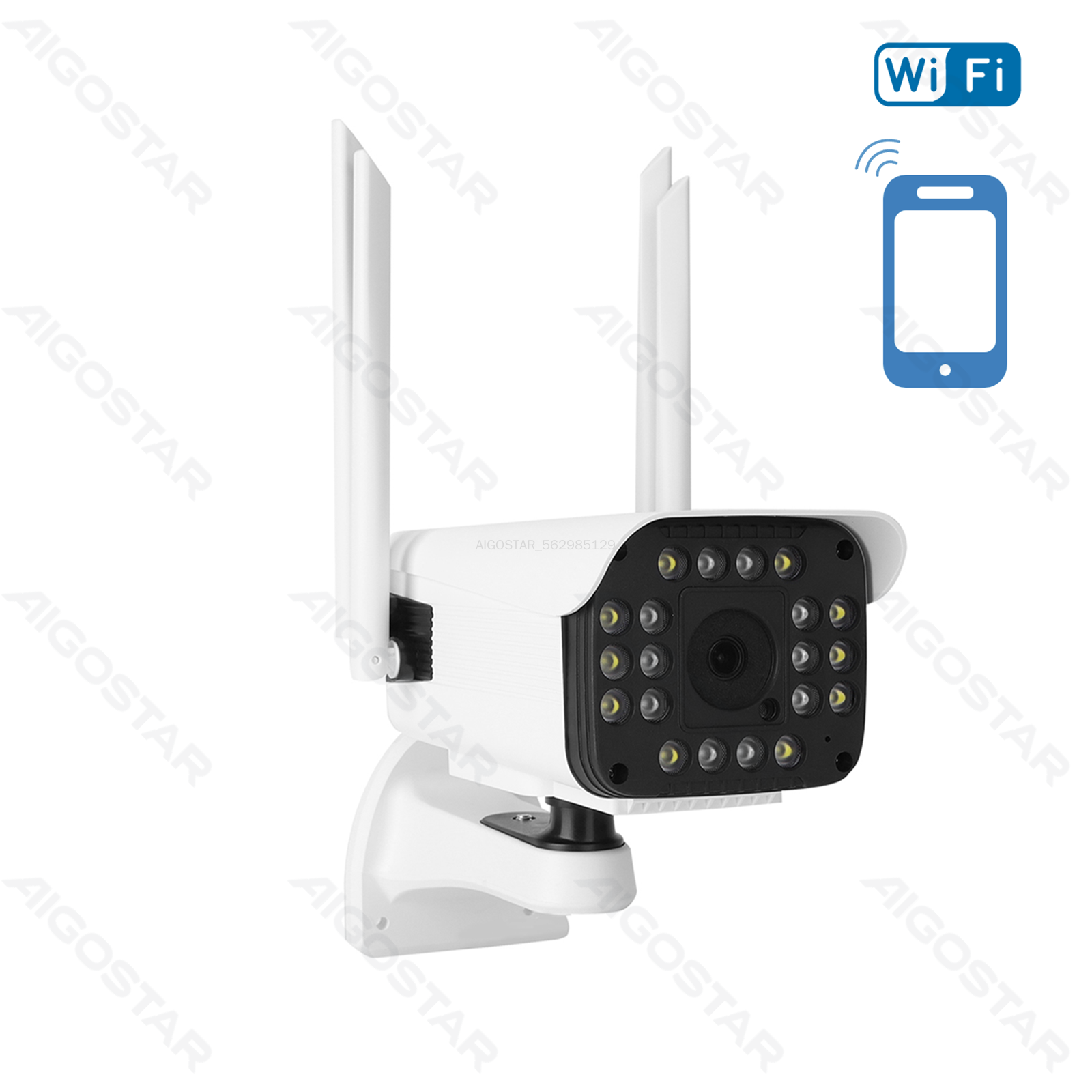 Aigostar Caméra Bullet étanche intelligente WiFi « Black Eyes »