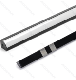 Surface-mounted housing for LED light strip 1m black