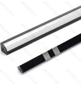 Surface-mounted housing for LED light strip 1m black