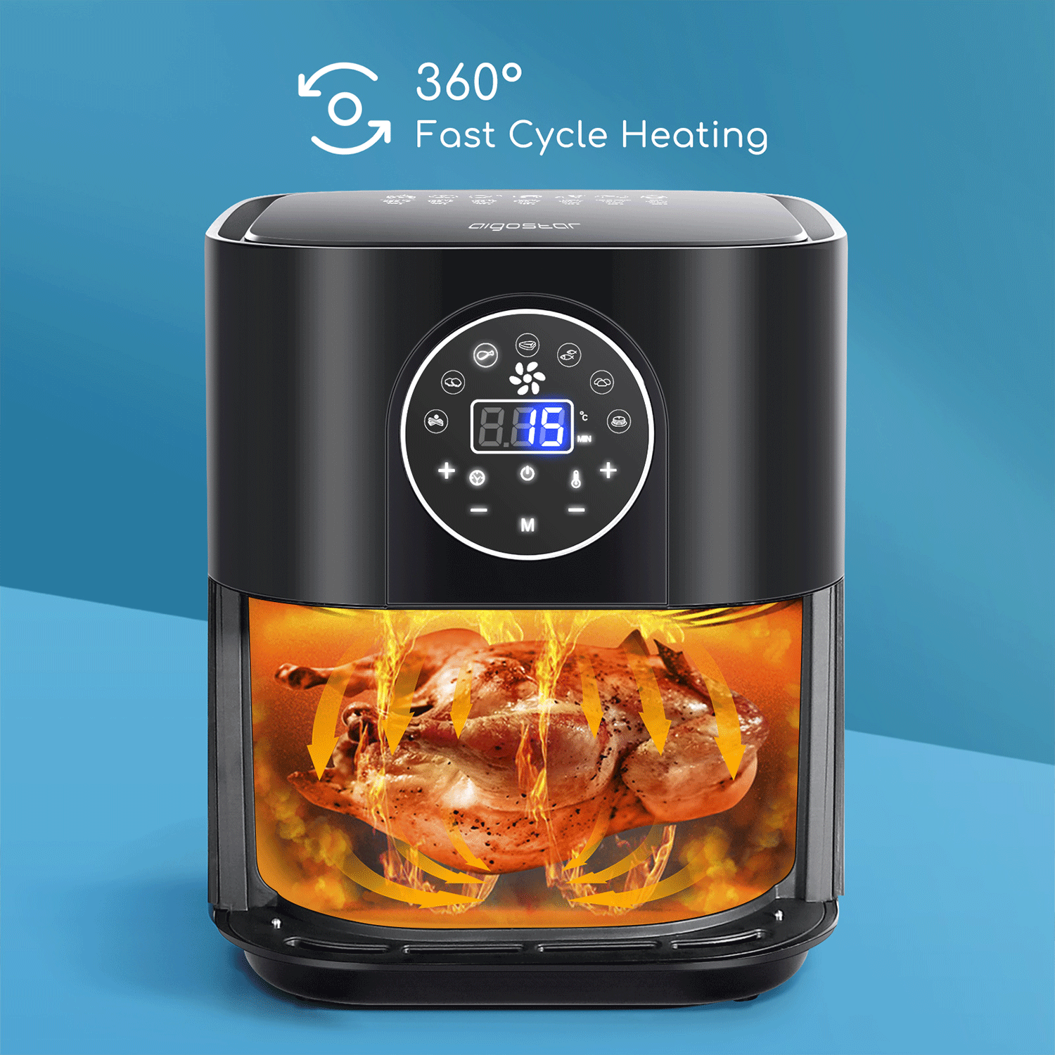 Aigostar  Friteuse à air chaud électronique Airfryer 1500W 3.5L