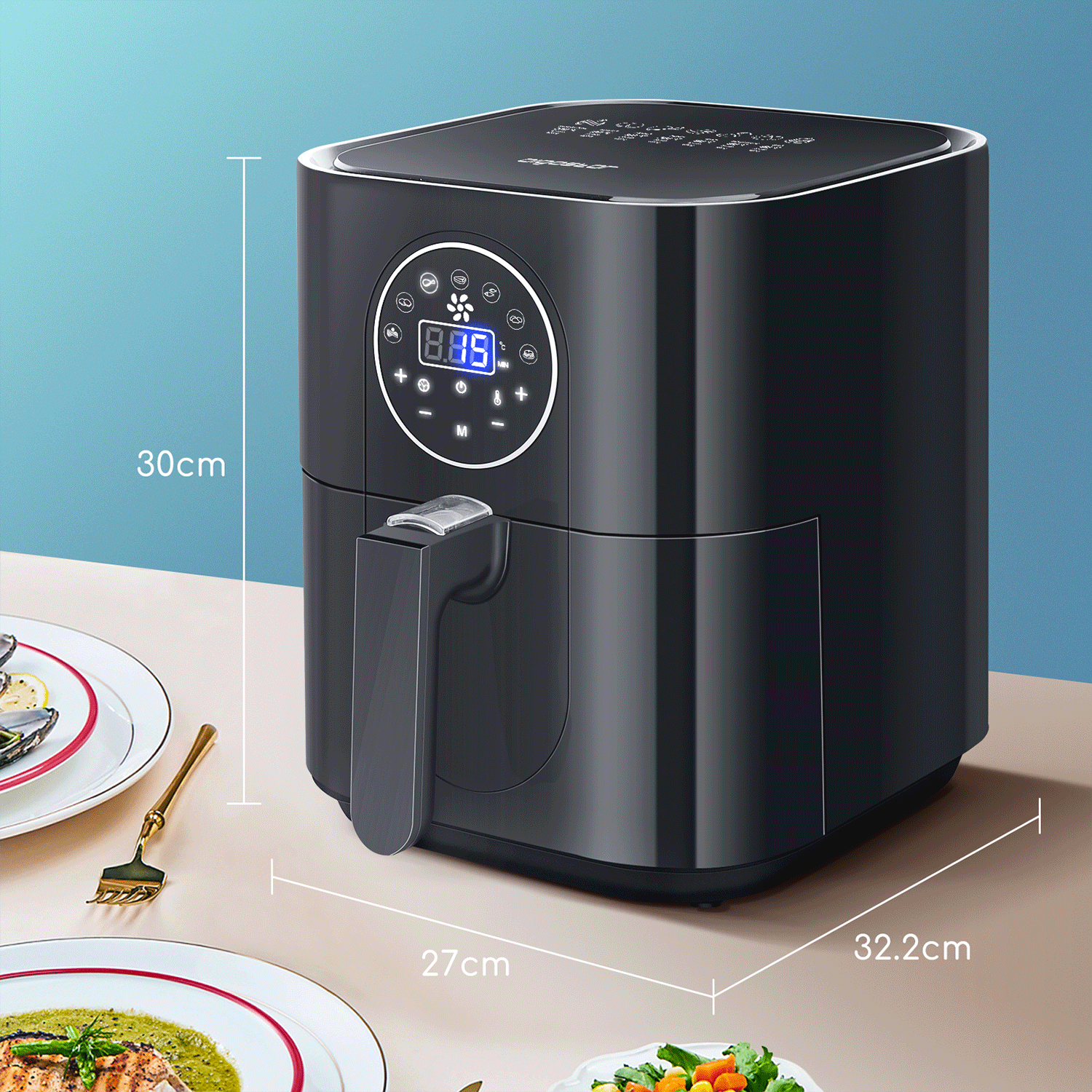Aigostar  Friteuse à air chaud électronique Airfryer 1500W 3.5L