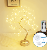 Aigostar Guirlande lumineuse pour arbre 0,45 m avec 3 piles AAA 3000 K IP20