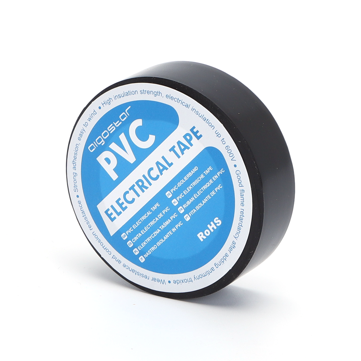 Aigostar Ruban isolant en PVC 0,13 x 17 x 25 m Bleu Noir