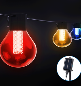Aigostar Bande lumineuse avec lampes à tube rond G50 (10 pièces) sur énergie solaire RGBY 5me énergie RGBY 5m