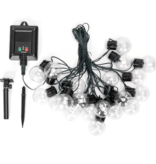 Aigostar Bande lumineuse avec lampes à tube rond G50 (20 pièces) à énergie solaire, RGBY 10m énergie, RGBY, 10m