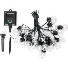 Aigostar Bande lumineuse avec lampes à tube rond G50 (20 pièces) à énergie solaire, RGBY 10mergie, RGBY, 10m