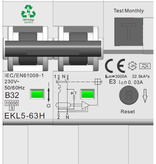 EWP Solutions Residual current circuit breaker 2P 300mA Type A 16A curve C