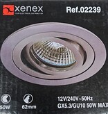 Xenex Recessed spotlight with adjustable angle for MR16 and GU10