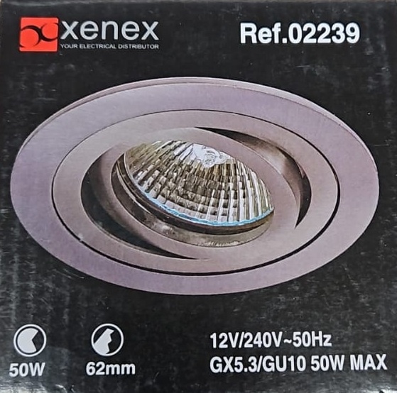 Xenex Recessed spotlight with adjustable angle for MR16 and GU10