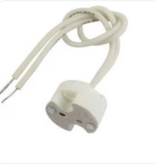 Elimex GU5.3 Lamp holder with wire (10cm) - Ceramic for MR16 12V lamps