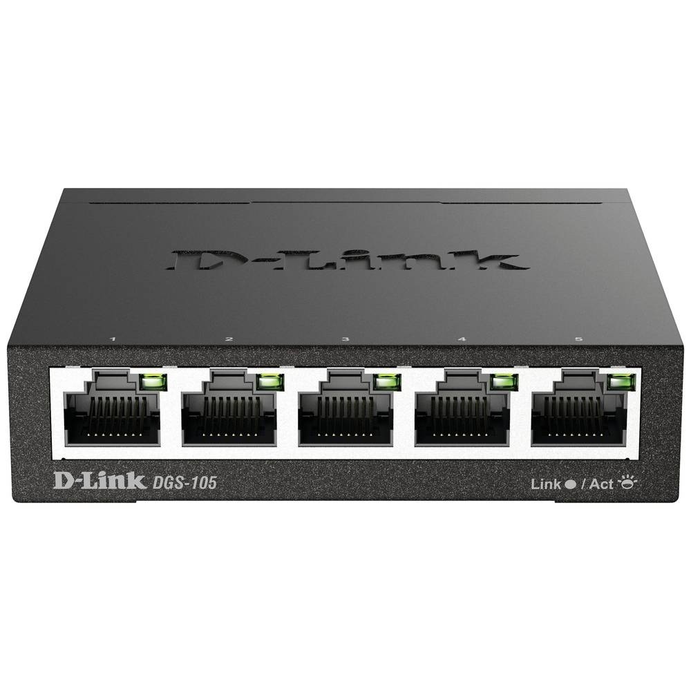 D-Link D-Link DGS-105 Netwerk switch 5 poorten 1 GBit/s