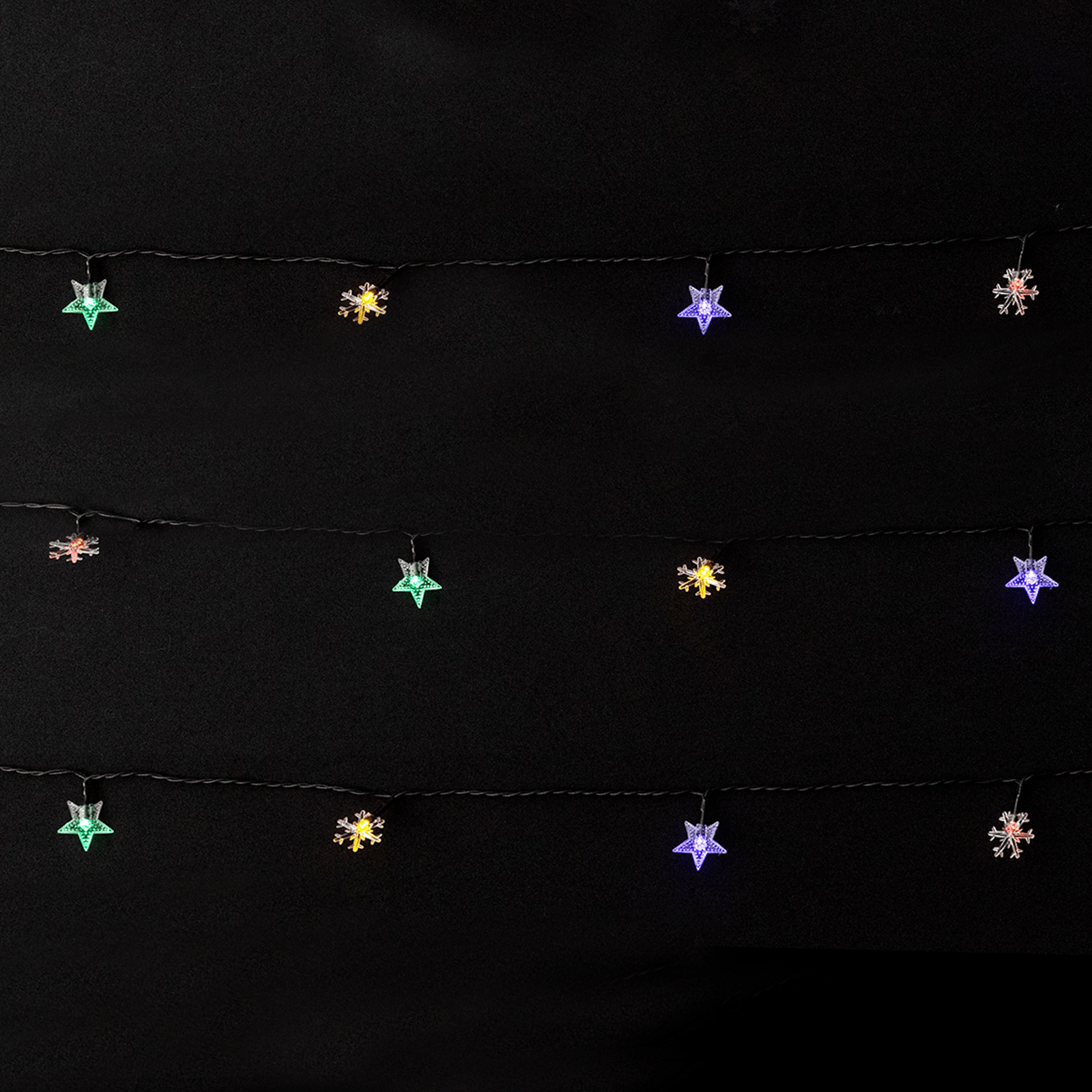 Aigostar Bande lumineuse solaire étoile flocon de neige RGBY IP65