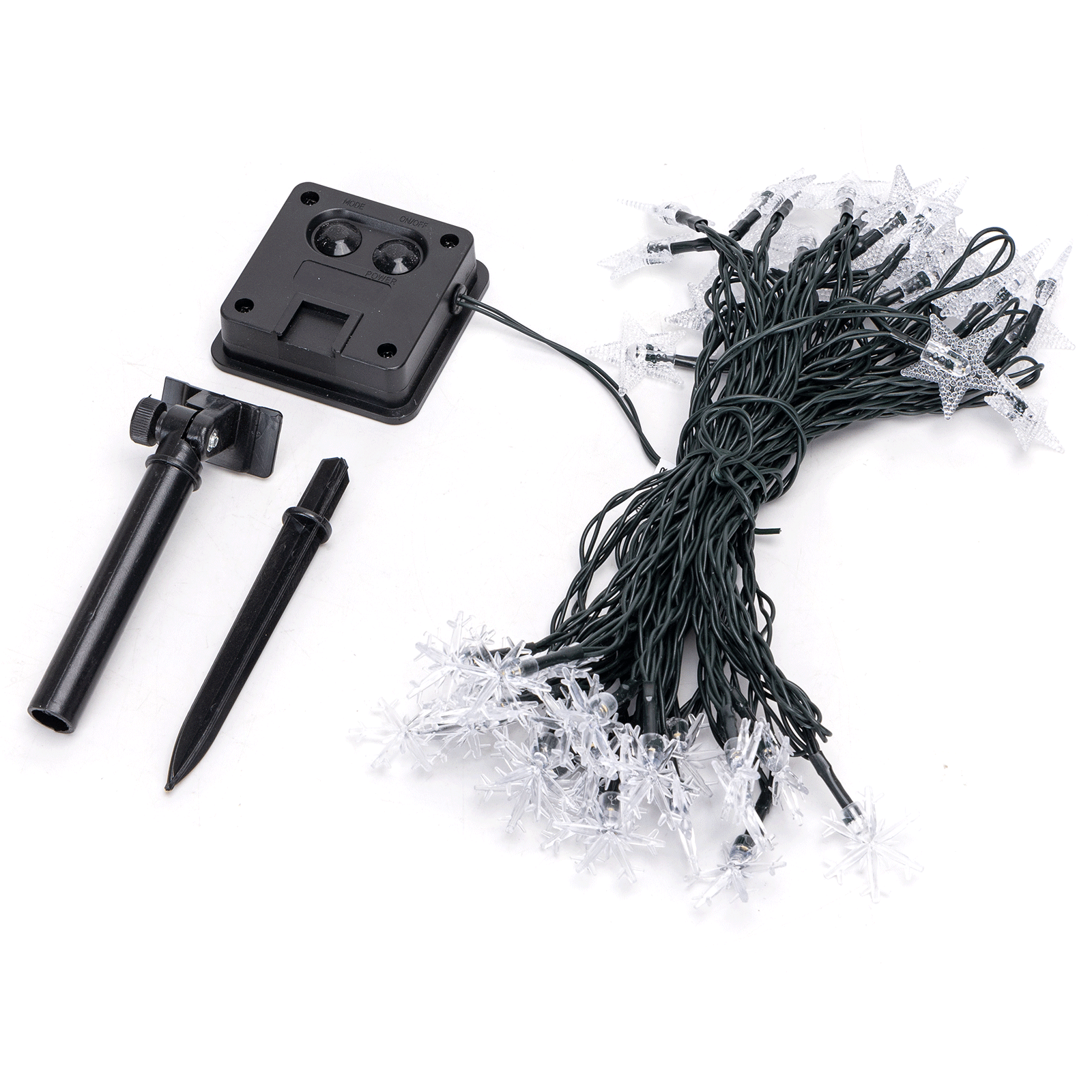 Aigostar Bande lumineuse solaire étoile flocon de neige RGBY IP65